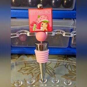 Pink and Silver Wine Bottle Stopper